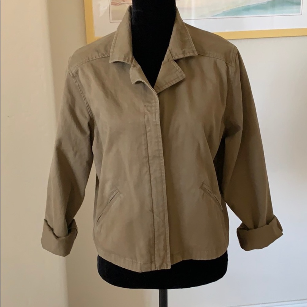 Casual Brown Khaki Old Navy Spring Jacket Sz L